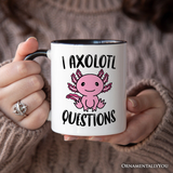Cute Pink Axolotl Personalized Mug, Salamander Animal Gift with Custom Name