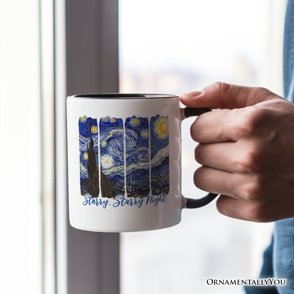 Vincent Van Gogh The Starry Night Personalized Mug, Famous Painting Gift with Custom Name