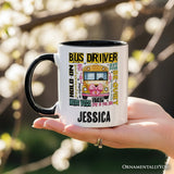 School Bus Driver Personalized Mug, Funny Back to School Occupation Gift with Custom Name