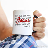 Jesus Christmas Bible Verse Mug, Isaiah 9:6 Gift for Faithful Believers