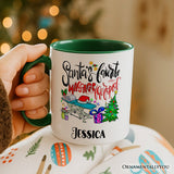 Santa’s Favorite Massage Therapist Personalized Mug, Spa Appreciation Christmas Gift with Custom Name