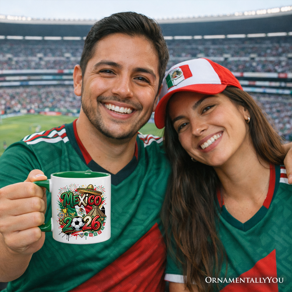 Mexico 2026 Soccer Cup Global Championship Mug, Football Fans Gift