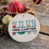 Personalized Science Ornament, Scientist Teacher Gift