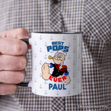 Best Pops Ever Personalized Mug, Classic Popeye the Sailorman Dad Gift with Custom Name