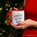 Queen of Hearts Crown Personalized Mug, Royal Retro Valentine Gift with Custom Name