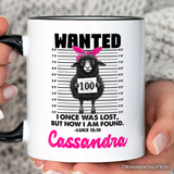 I Once Was Lost But Now I Am Found Luke 1510 Christian Personalized Mug, Wanted Black Sheep Gift with Custom Name