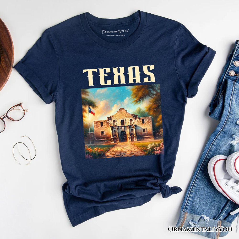 Rustic Texas State Alamo T-Shirt, American Western Charm Tee and San Antonio Historical Souvenir