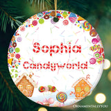 Personalized Candyworld Christmas Ornament, Fun for Candy Loving Children