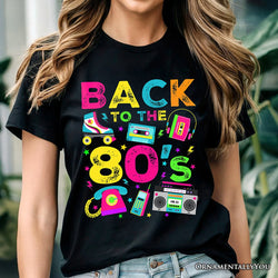 Back To The 80s T-Shirt, Colorful Retro Eighties Party Tee