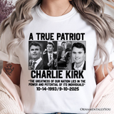 Charlie Kirk American T-Shirt, Made in the USA Memorial Tee Gift