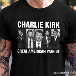Charlie Kirk the Great American Patriot T-Shirt, Vintage Memorial Tee Gift
