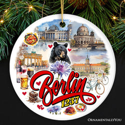 Culturally Artistic Berlin City Ceramic Ornament, Germany Historical Heritage Christmas Gift and Souvenir