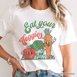 Eat Your Veggies T-Shirt, Retro Cute Farmers Market Veggie Tee