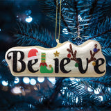 (Pre-Order) Enchanting Believe Glittering Glass Festive Christmas Ornament