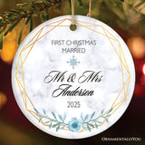 First Christmas Married Personalized Ornament