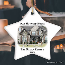 Haunted House Photograph Custom Tree Halloween Ornament