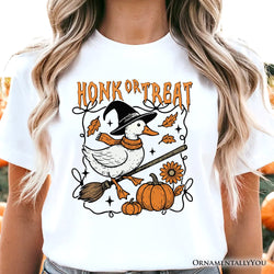 Honk or Treat Goose T-Shirt, Hilarious Halloween Tee for Silly Bird Enthusiasts