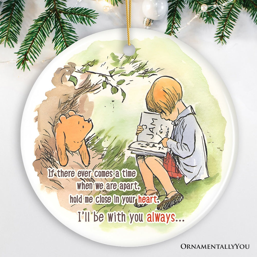 If We're Apart Keep Me in Your Heart Winnie-the-Pooh Ornament, 1926 A.A. Milne Sentimental Christmas Gift