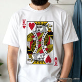 King of Hearts Card T-Shirt, Classic Retro Love Valentine Tee