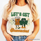 Let’s Get Shamrocked St Patrick’s Day T-Shirt, Funny Beer and Clover Drinking Tee