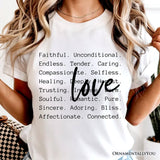 Love Definition Words T-Shirt, Minimalist Valentine Inspirational Love Tee