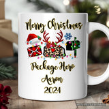 Personalized Mug Postal Worker Buffalo Plaid Christmas Gift