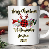 Personalized Mug Volleyball Buffalo Plaid Christmas, Team and Coaches Gift