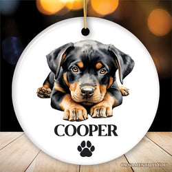 Personalized Watercolor Dog Breeds Ornament Christmas Gift With Custom Name