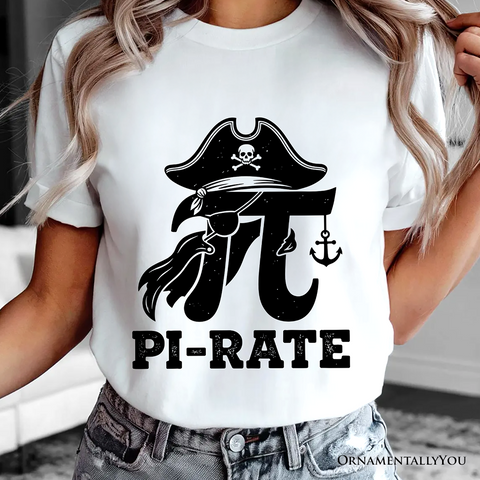 Pi 3.14 Pirate T-Shirt, Funny Math Pun Pi Day Tee