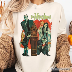 Retro Monster Family Sitcom T-Shirt, Horror Halloween Tee