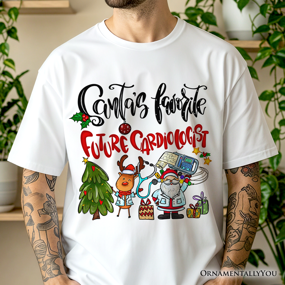 Santa's Favorite Future Cardiologist T-Shirt, Merry Christmas Cardiac Tee