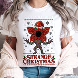 Strange Christmas Retro T-Shirt, Demon Plant Gift for Horror Lovers