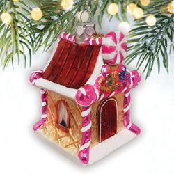 (Pre-Order) Sweet Treat Cottage Candy Lane House Glass Christmas Ornament