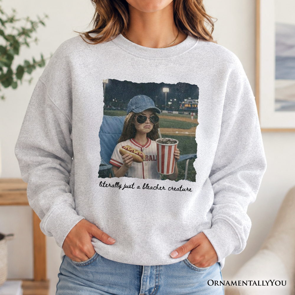 Funny Doll Face Baseball Sweatshirt, Sports Fan Mom Sweater