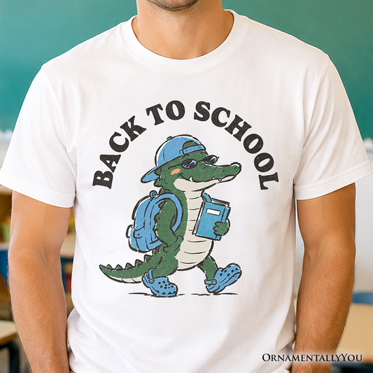 Alligator Back to School T-Shirt, Cool Tee for Teachers or Student