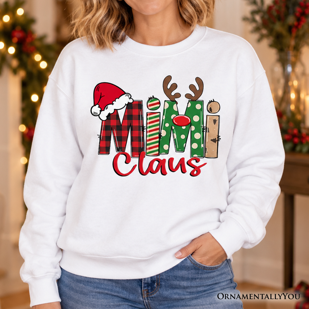 Mimi Claus Retro Christmas Sweatshirt, Matching Family Holiday Sweater