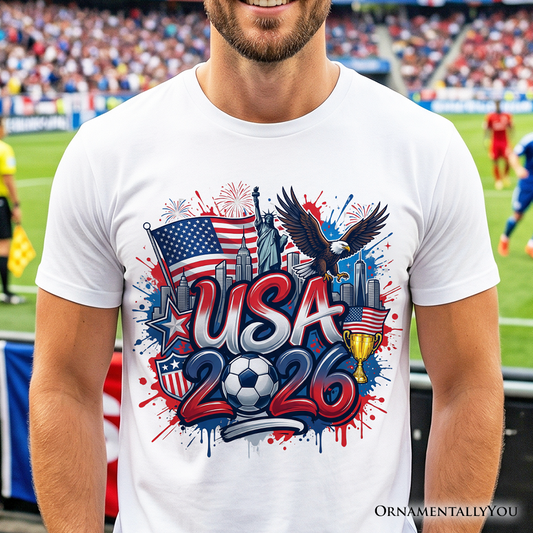 USA 2026 Soccer Cup Global Championship T-Shirt, Fans Football Tee