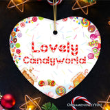 Personalized Candyworld Christmas Ornament, Fun for Candy Loving Children