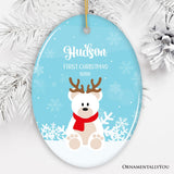 Baby’s 1st Christmas Polar Bear Personalized Ornament