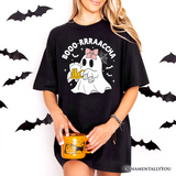 Boo-Rracha Halloween Ghost T-Shirt, Funny Mexican Drunk Tee with Cute Spooky Vibes
