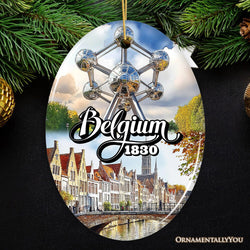 Charming Belgium Christmas Ornament, Iconic Landmarks and Cultural Heritage Gift for Travel Lovers