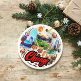 Chicago City Artistic Ornament, Illinois Souvenir and Christmas Gift Decoration