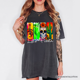 Cinco De Mayo Brushstroke Mexican T-Shirt, Let’s Fiesta Guitar Margarita Skull Cactus Tee