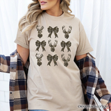 Coquette Deer Hunt T-Shirt, Camo Woodland Hunting Tee