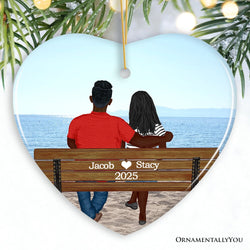 Couple at Lake Personalized Ornament