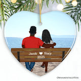 Couple at Lake Personalized Ornament