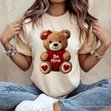 Cute Bear Toy Be Mine Valentine T-Shirt, Love Coquette Tee