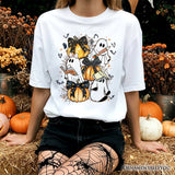 Cute Ghost Teacher Halloween T-Shirt, Retro Boo Spooky School Tee