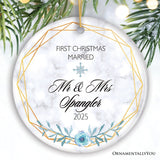 First Christmas Married Personalized Ornament