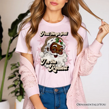 First Things first I’m the Realest Black Santa T-Shirt, Funny Christmas Tee